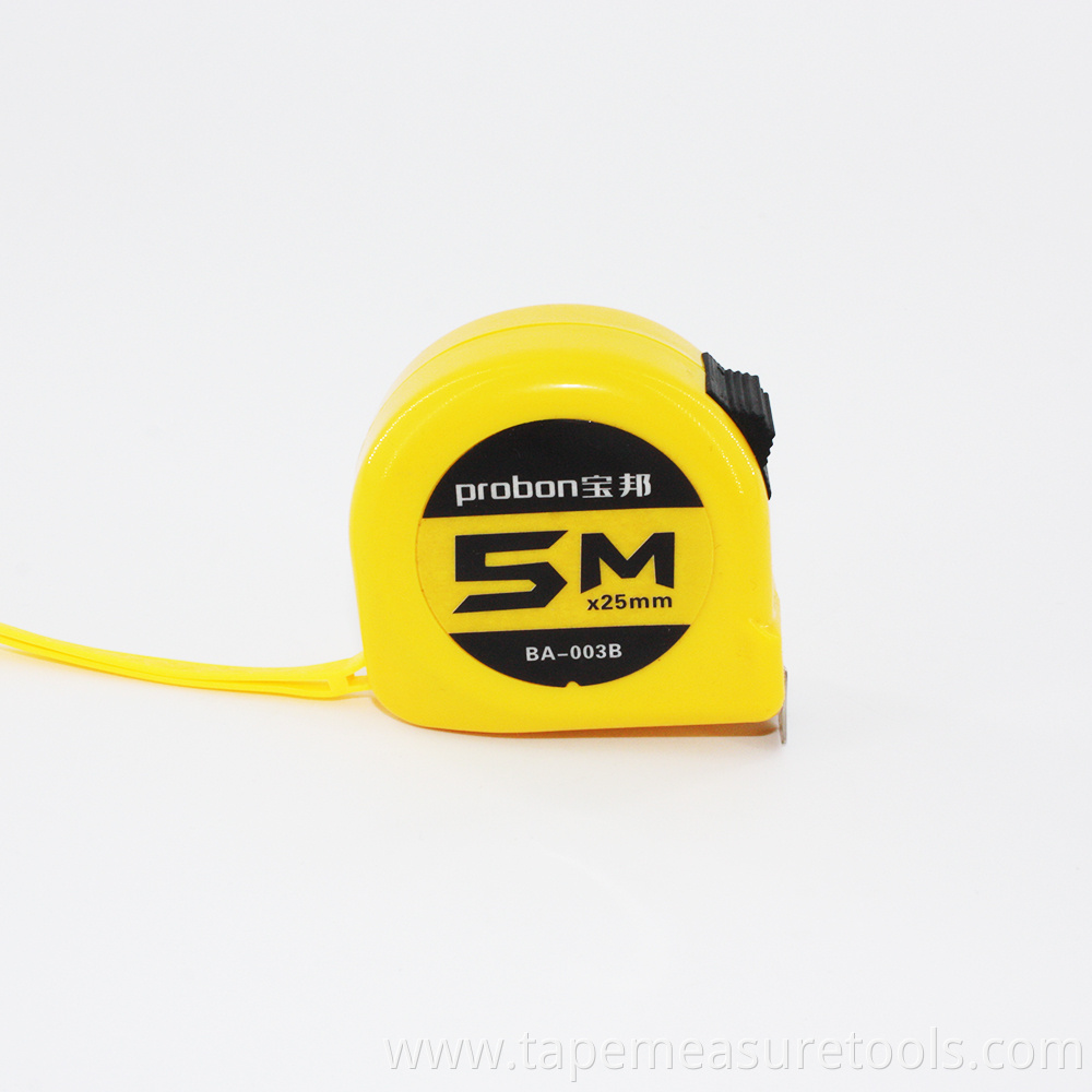 high quality new ABS plastic 5m 7.5m 10m yellow shell heavy duty tape measure